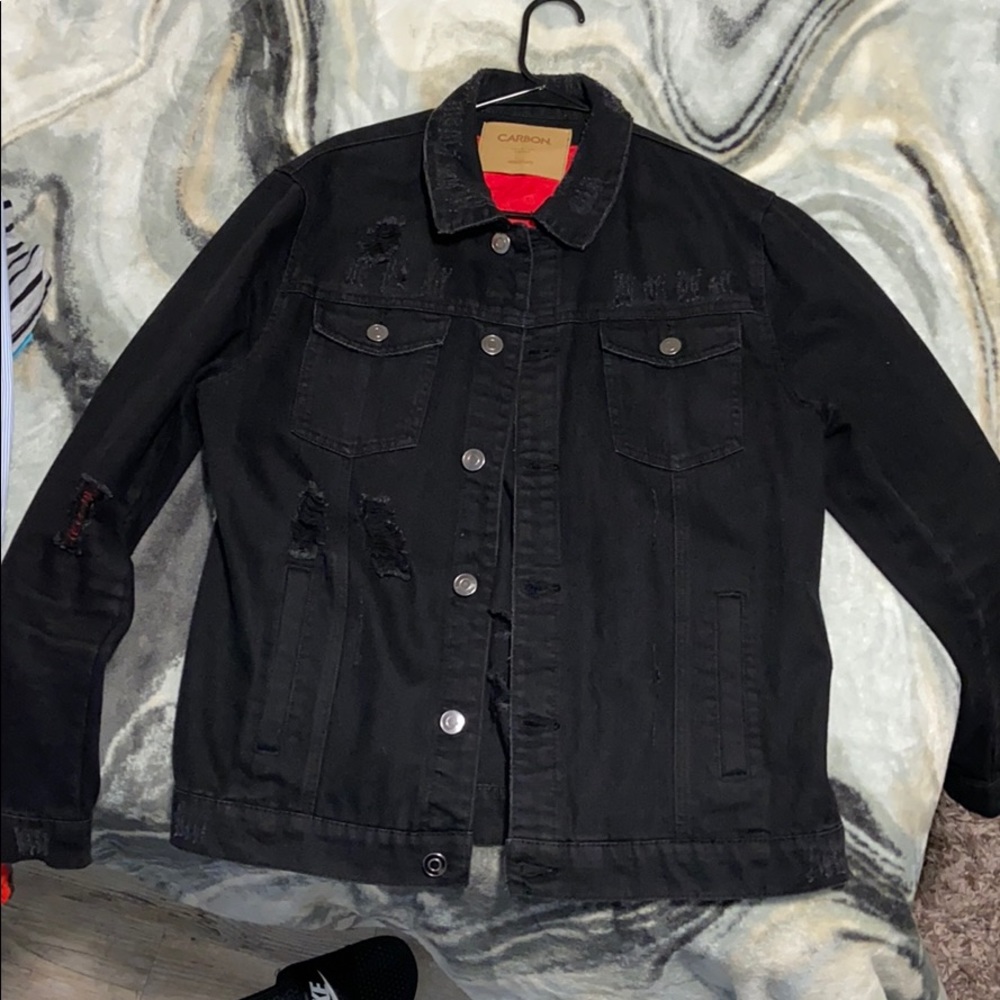 Jean Jacket (Red Bandana Ripped)